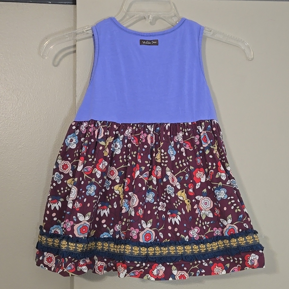 Matilda Jane Paint By Numbers Purple and Floral Sleeveless Top Size 10 - Picture 7 of 8